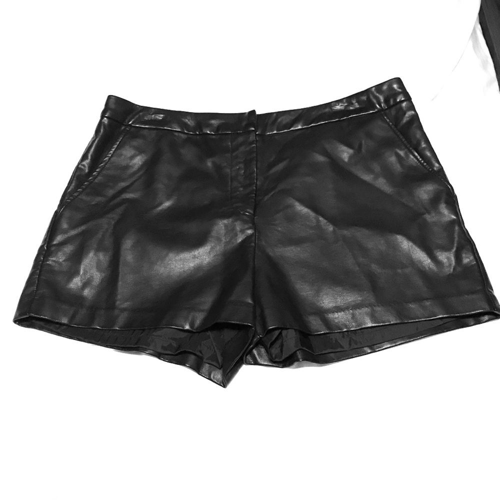 Vegan leather shorts